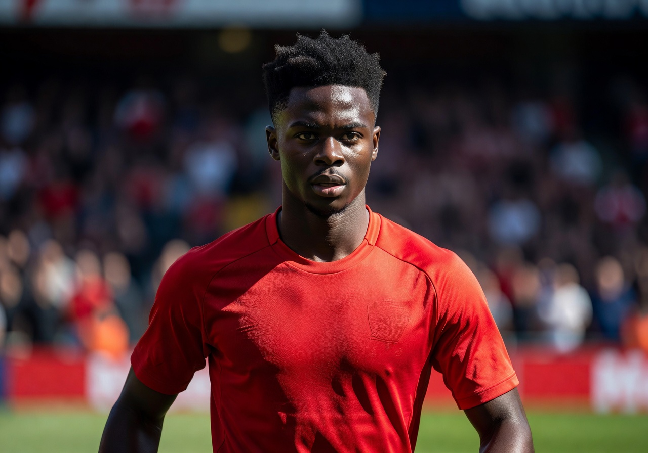 Bukayo Saka Arsenal winger portrait