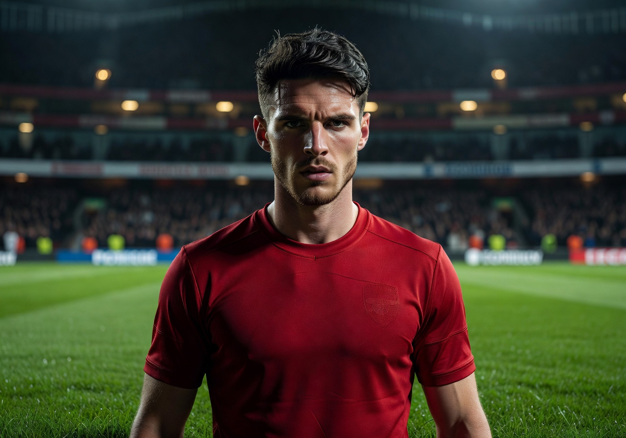 Declan Rice midfielder portrait