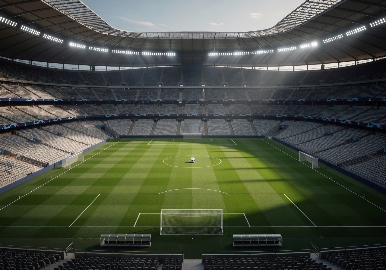 Empty stadium before Champions League final